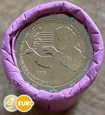 Roll 2 euro Greece 2025 - Mikis Theodorakis