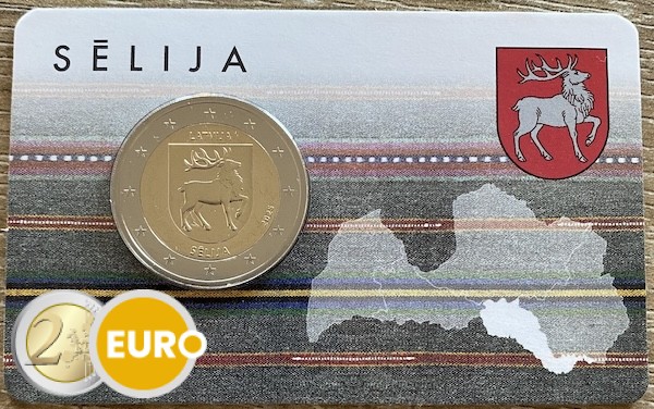 2 euro Letland 2025 - Wapenschild van Sēlija BU FDC Coincard