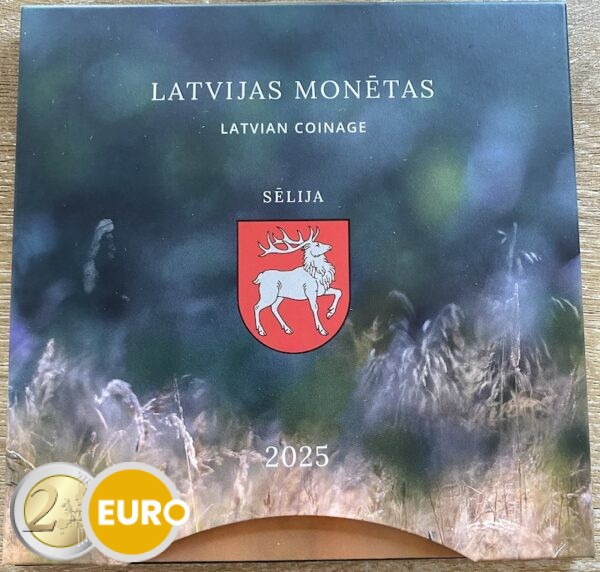 Euro set BU FDC Latvia 2025 Coat of arms of Sēlija