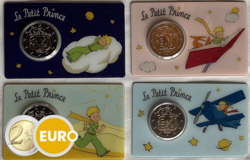 4 x 2 euro France 2026 - Little Prince BU FDC Coincard