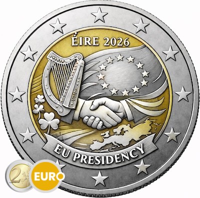 2 euro Ierland 2026 - EU-voorzitterschap UNC