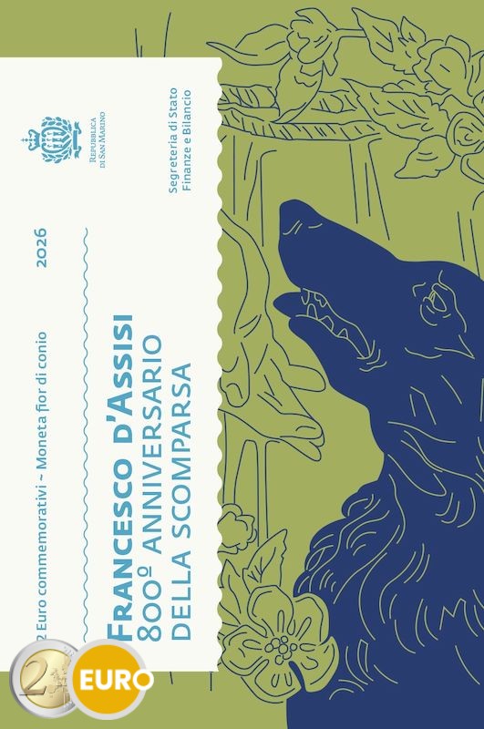 2 euro San Marino 2026 - Franciscus van Assisi BU FDC