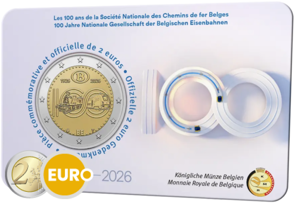 2 euro Belgium 2026 - NMBS / SNCB BU FDC Coincard FR