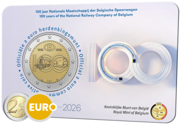 2 euro Belgium 2026 - NMBS / SNCB BU FDC Coincard NL