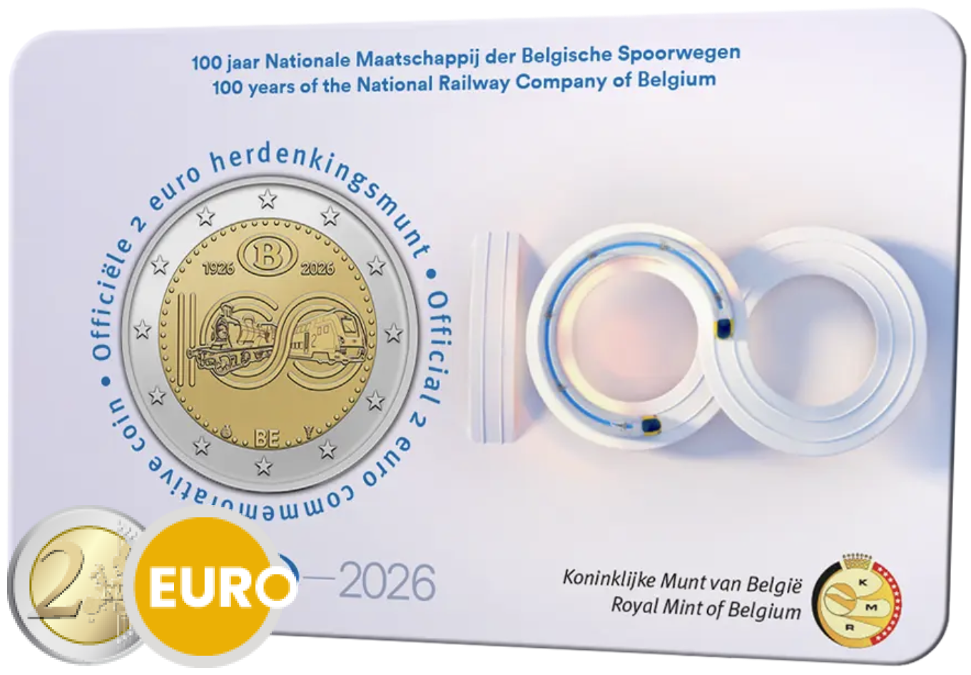 2 euro Belgium 2026 - NMBS / SNCB BU FDC Coincard NL
