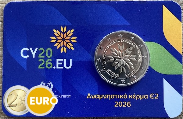 2 euro Cyprus 2026 - EU Presidency BU FDC Coincard