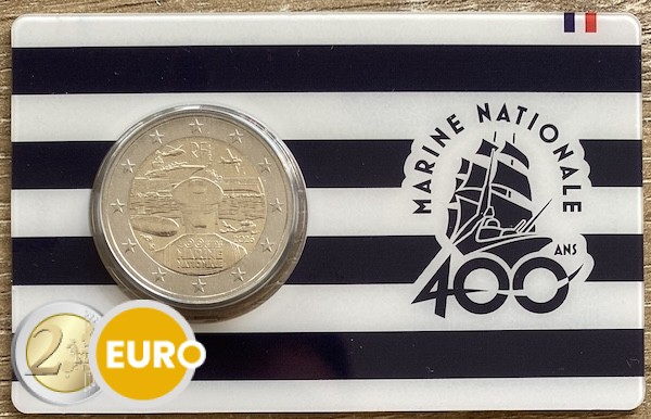 2 euro France 2026 - French Navy BU FDC Coincard