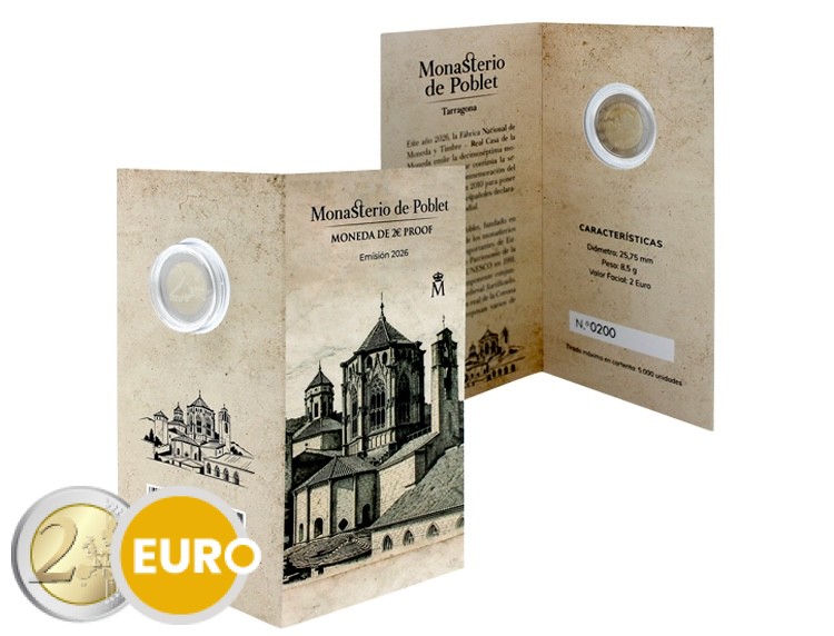 2 euro Spain 2026 - Poblet Monastery BE Proof