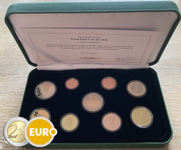 Euro set BE Proof Ierland 2026 EU voorzitterschap