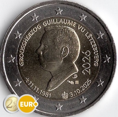 2 euro Luxemburg 2026 - Troonsbestijging Guillaume UNC