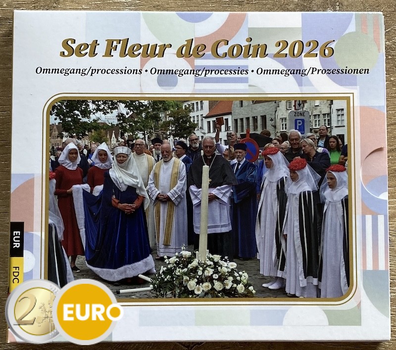 Euro set BU FDC België 2026 Ommegang - Processies