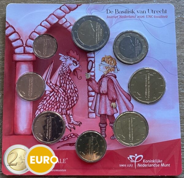 Euro set UNC Nederland 2026 Basilisk van Utrecht