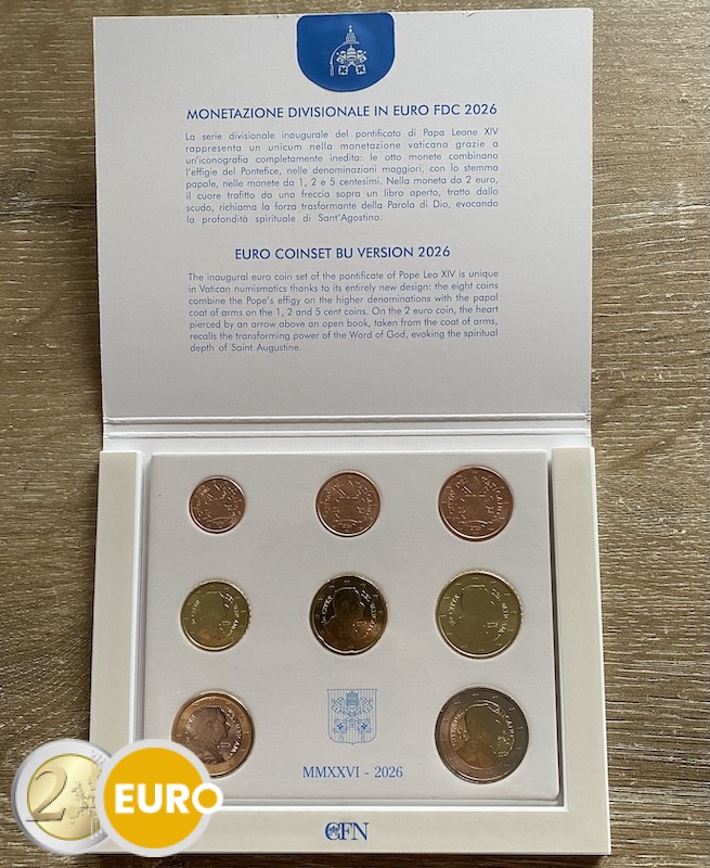 Euro set BU FDC Vaticaan 2026