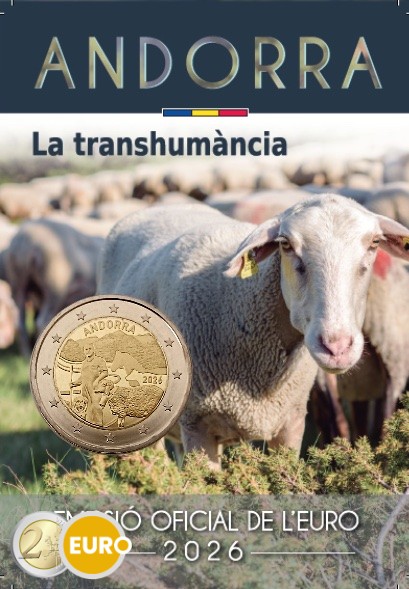 2 euro Andorra 2026 - Veetrek Transhumantie BU FDC Coincard